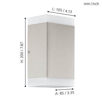 Eglo - LED vägglampa för utomhusbruk 2xGU10/4,6W/230V IP44