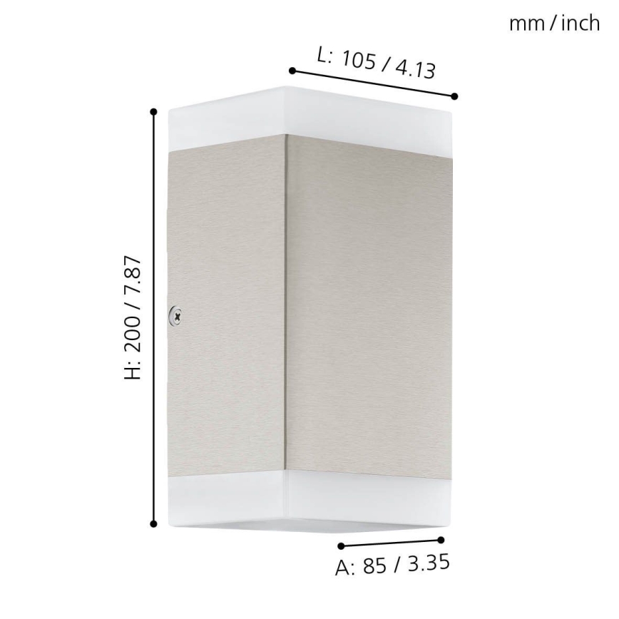 Eglo - LED vägglampa för utomhusbruk 2xGU10/4,6W/230V IP44