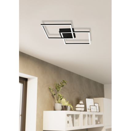 Eglo - Fäst LED ljusreglerad ljuskrona LED/28W/230V 3000-6500K + fjärrkontroll