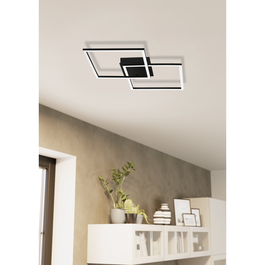 Eglo - Fäst LED ljusreglerad ljuskrona LED/28W/230V 3000-6500K + fjärrkontroll