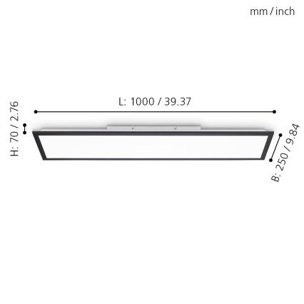 Eglo - LED ljusreglerad panel LED/25W/230V 2700-5000K + fjärrkontroll