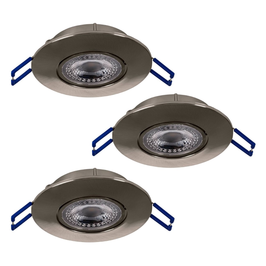 Eglo 75765 - KIT 3x LED infälld belysning ZUJAR LED/3,4W/230V matt krom