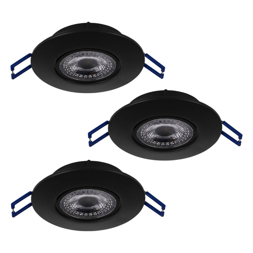 Eglo 75765 - KIT 3x LED infälld belysning ZUJAR LED/3,4W/230V svart