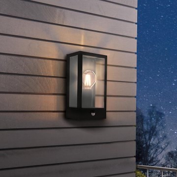 Eglo 780422 - Utomhus vägglampa med sensor ALGECIRAS 1xE27/60W/230V IP44