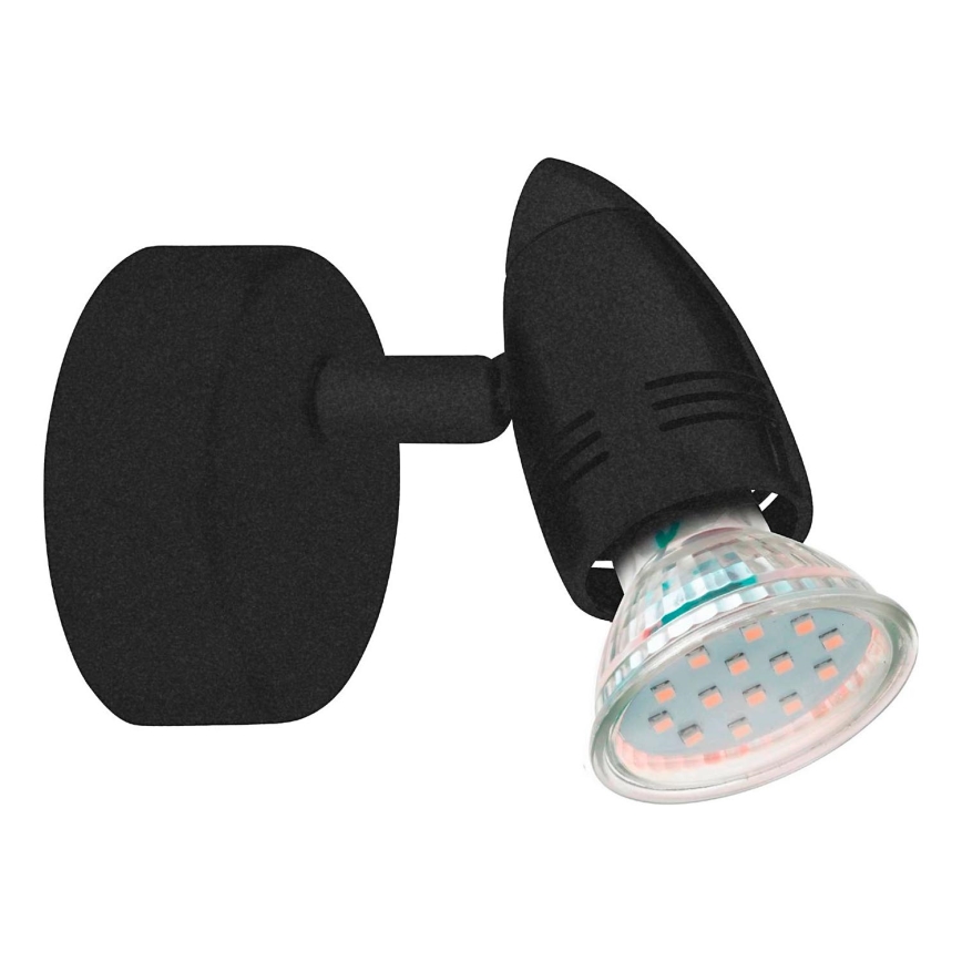 Eglo 780443 - LED väggspotlight SABADELL 1xGU10/2,8W/230V 3000K svart