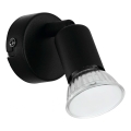 Eglo 780457 - LED väggspotlight ESCALERA 1xGU10/2,8W/230V 3000K svart