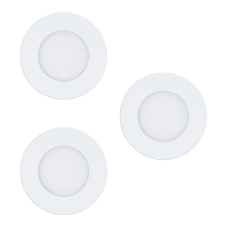 Eglo 78195 - Set med 3 infällda LED-armaturer FUEVA LED/2,7W/230V Ø 8,5 cm