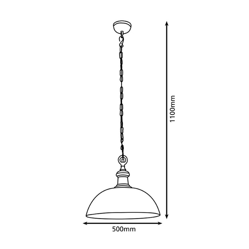 Eglo 78301 - Ljuskrona med snöre EASINGTON 1xE27/60W/230V Ø 500 mm