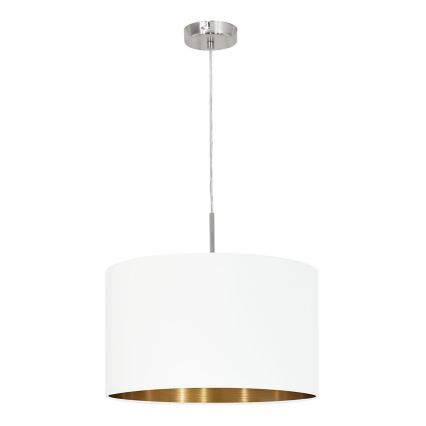 Eglo 78695 - Ljuskrona med textilsladd PASTERI 1xE27/60W/230V vit