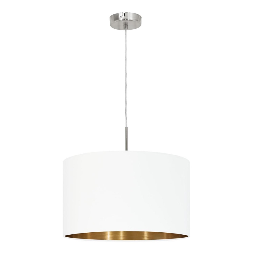Eglo 78695 - Ljuskrona med textilsladd PASTERI 1xE27/60W/230V vit