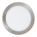 Eglo 78729 - LED dimbar infälld taklampa FUEVA LED/16,5W/230V matt krom Ø 22,5 cm