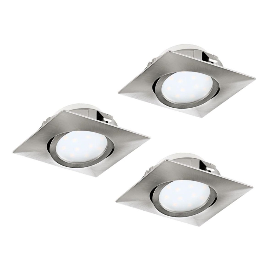 Eglo 78758 - KIT 3x LED infälld belysning PINEDA LED/6W/230V