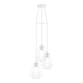 Eglo 79083 - Pendellampa BYRON med kabel, 3xE27/60W/230V, vit