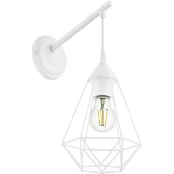Eglo 79084 - Vägglampa BYRON 1xE27/60W/230V vit