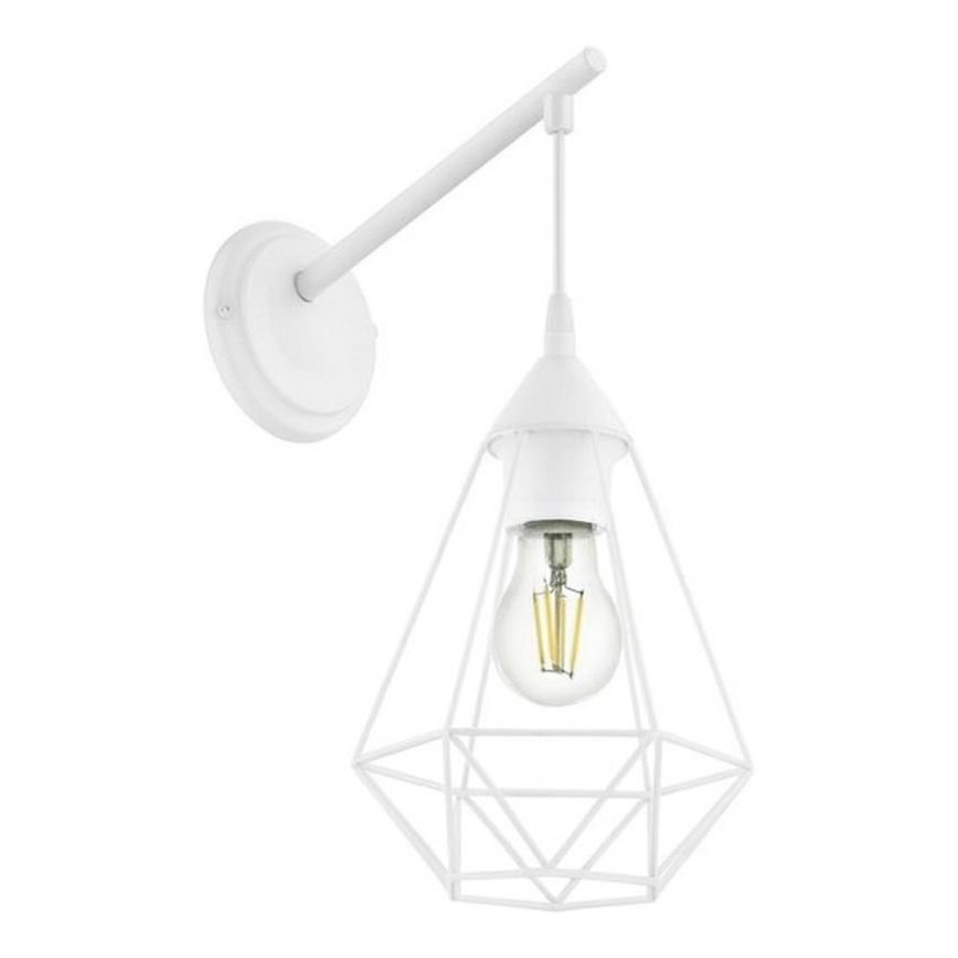 Eglo 79084 - Vägglampa BYRON 1xE27/60W/230V vit