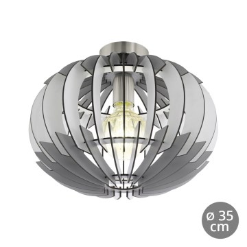 Eglo 79137 - Takbelysning OLMERO 1xE27/60W/230V šedo-vit