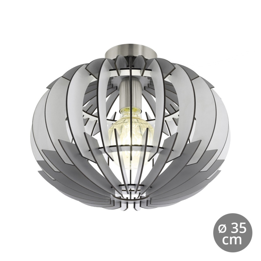 Eglo 79137 - Takbelysning OLMERO 1xE27/60W/230V šedo-vit