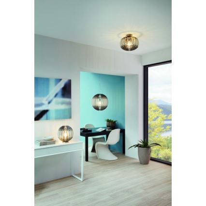 Eglo 79137 - Takbelysning OLMERO 1xE27/60W/230V šedo-vit