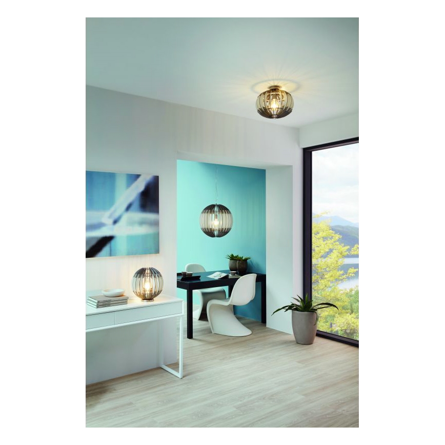 Eglo 79137 - Takbelysning OLMERO 1xE27/60W/230V šedo-vit