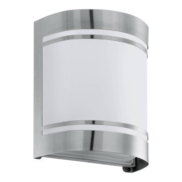 Eglo 79283 - Vägglampa för utomhusbruk CERNO 1xE27/40W/230V skinande krom IP44