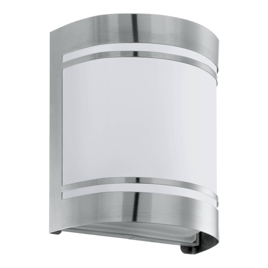 Eglo 79283 - Vägglampa för utomhusbruk CERNO 1xE27/40W/230V skinande krom IP44