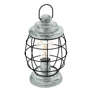 Eglo 79436 - Bordslampa BAMPTON 1xE27/60W/230V silverfärgad
