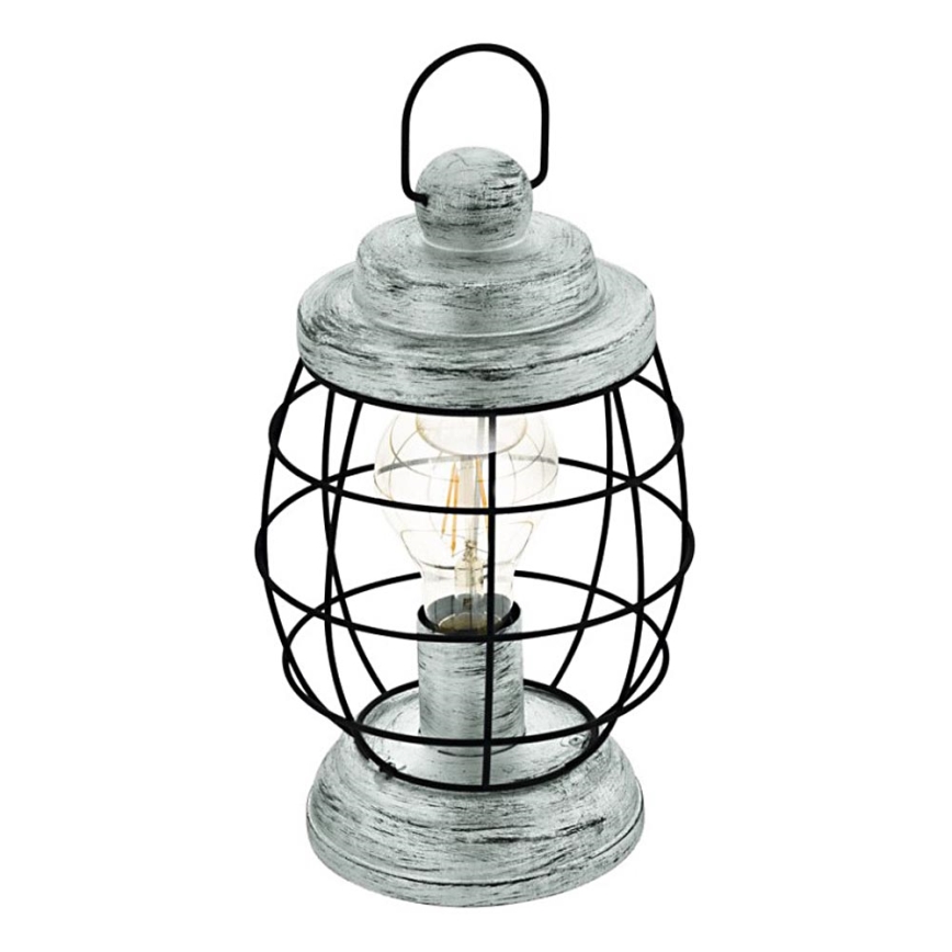 Eglo 79436 - Bordslampa BAMPTON 1xE27/60W/230V silverfärgad