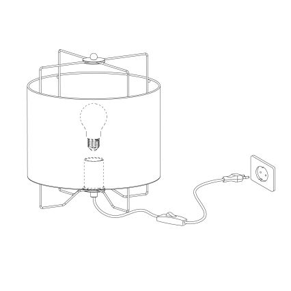 Eglo 79645 - Bordslampa BRIDEKIRK 1xE27/40W/230V beige