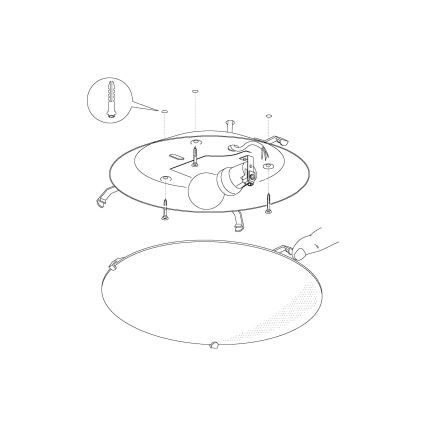 Eglo 80263 - Takbelysning MARS 1xE27/60W/230V