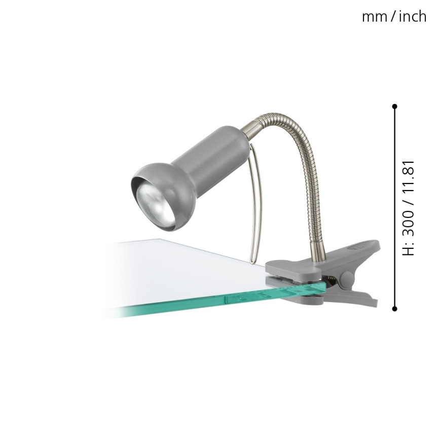Eglo 81265 - lampa med klämma FABIO 1xE14/40W/230V
