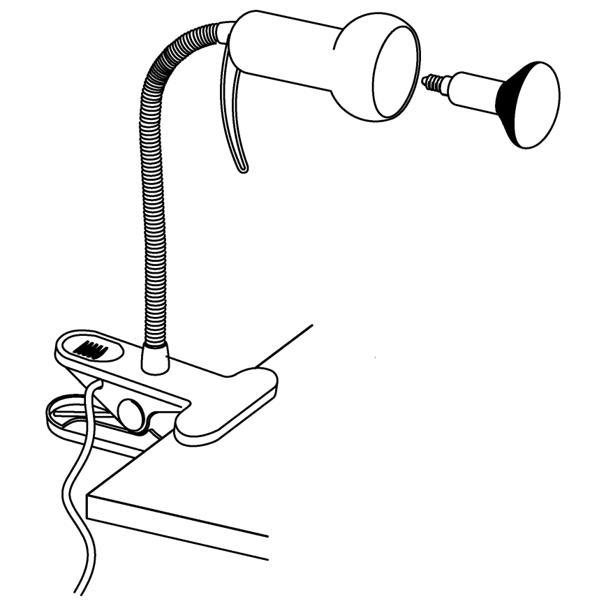 Eglo 81265 - lampa med klämma FABIO 1xE14/40W/230V