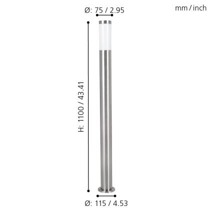 EGLO - Utomhuslampa 1xE27/15W/230V IP65