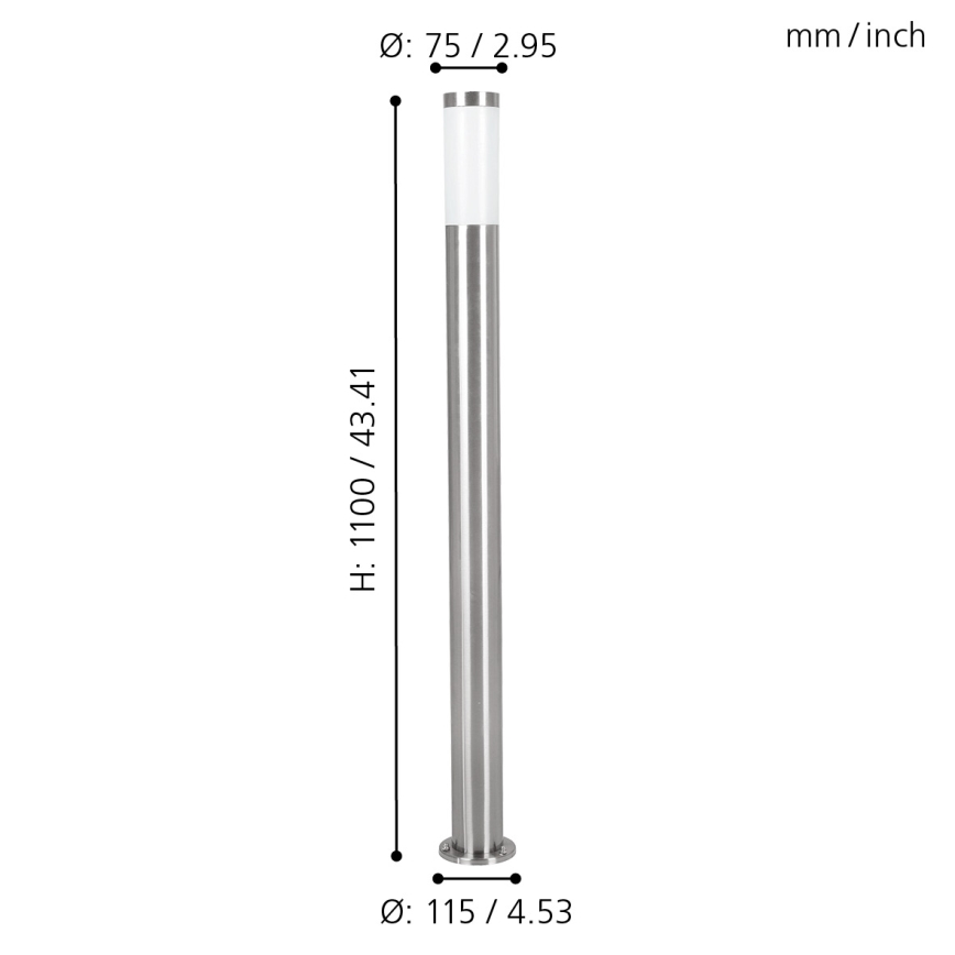EGLO - Utomhuslampa 1xE27/15W/230V IP65