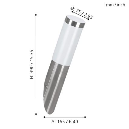 EGLO - Utomhus vägglampa 1xE27/15W/230V IP44