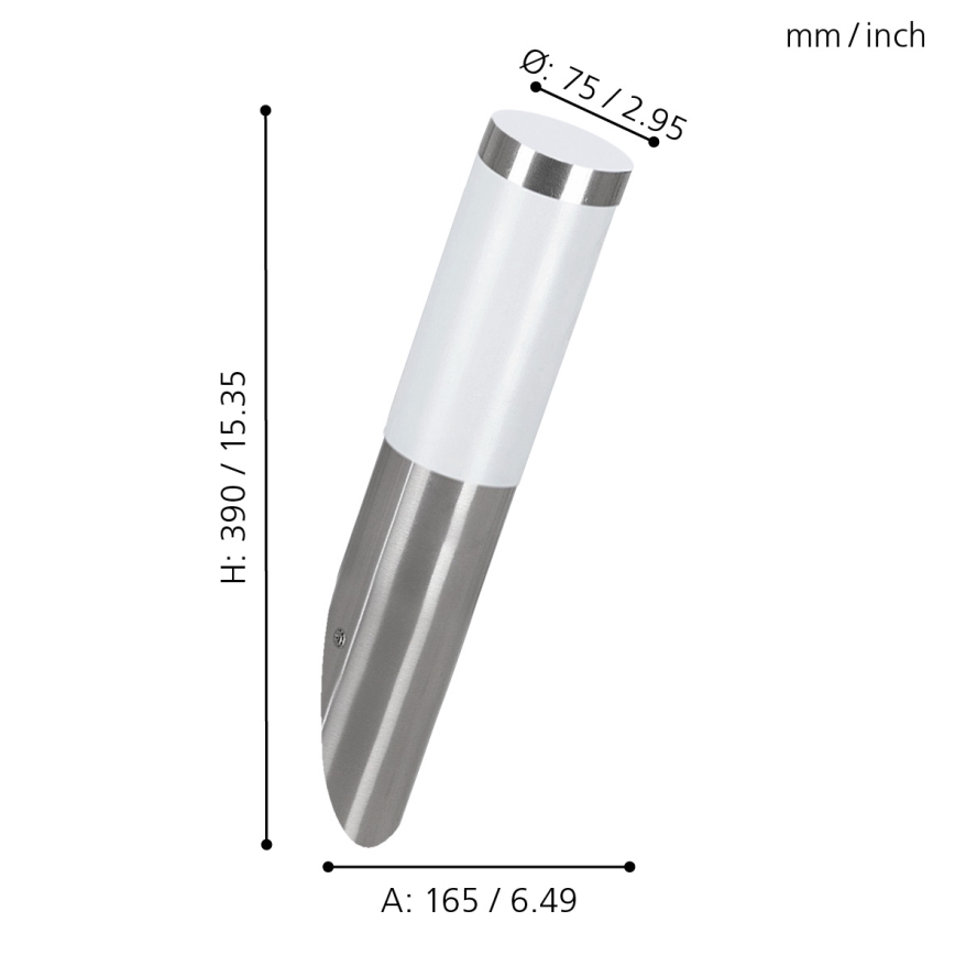 EGLO - Utomhus vägglampa 1xE27/15W/230V IP44