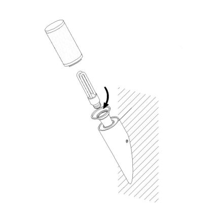 EGLO - Utomhus vägglampa 1xE27/15W/230V IP44