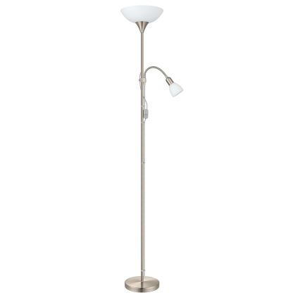 EGLO - Golvlampa 1xE27/60W + 1xE14/25W matt krom