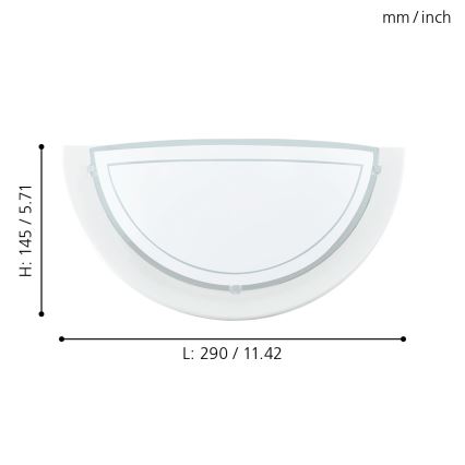 Eglo - Vägglampa 1xE27/60W/230V