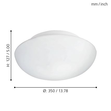Eglo 83404 - Takbelysning ELLA 2xE27/60W/230V