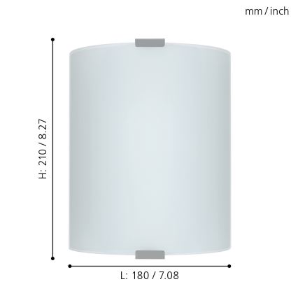EGLO 84028 - Väggbelysning GRAFIK 1xE27/60W vit
