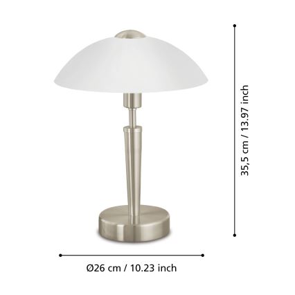 Eglo 85104 – Dimbar Bordslampa SOLO 1 1×E14/40W/230V