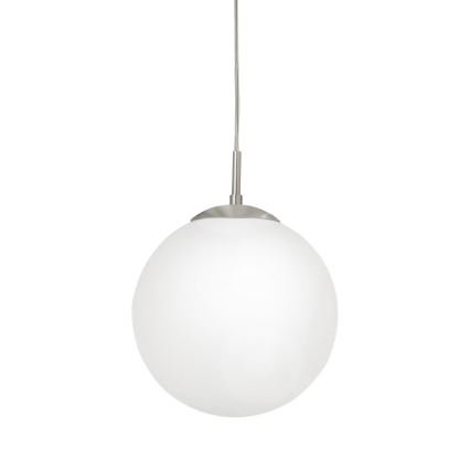 EGLO - Ljuskrona med textilsladd 1xE27/60W/230V diameter 25 cm vit