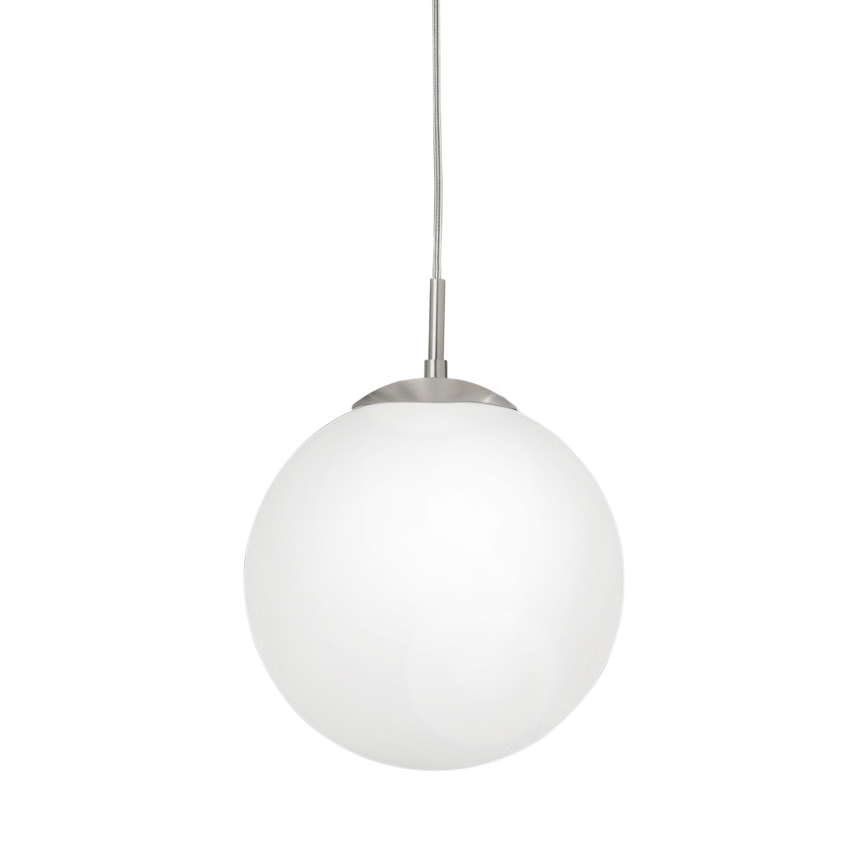 EGLO - Ljuskrona med textilsladd 1xE27/60W/230V diameter 25 cm vit