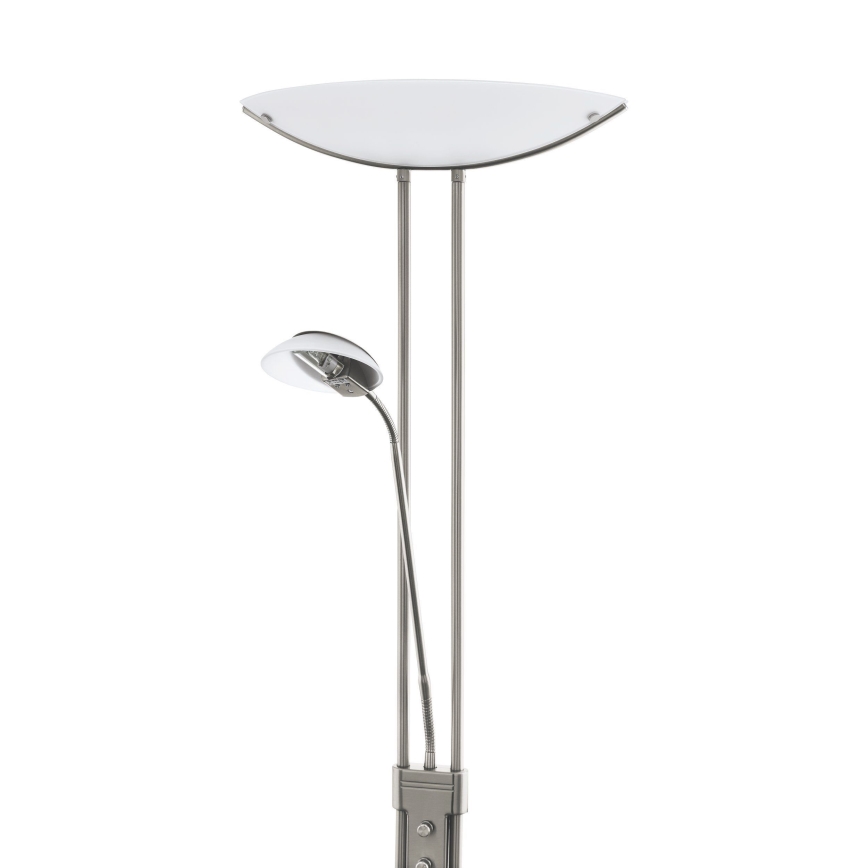 EGLO - Ljusreglerad golvlampa BAYA 1xR7s/230W+1xG9/33W matt krom