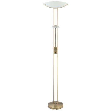 EGLO - Ljusreglerad golvlampa BAYA 1xR7s/230W + 1xG9/33W brons