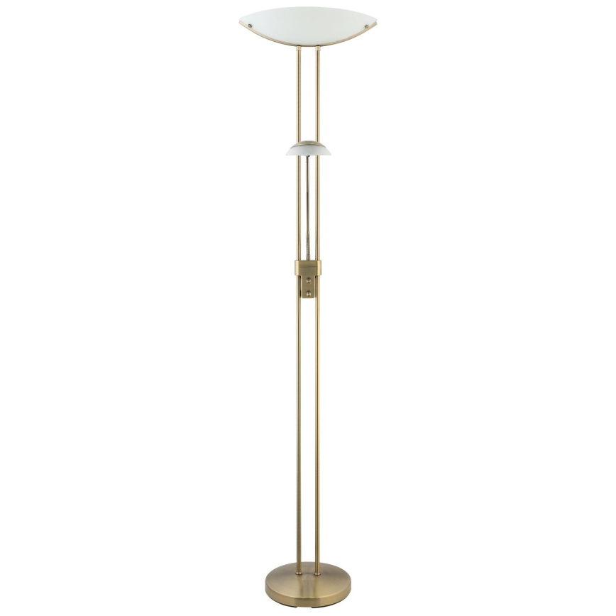 EGLO - Ljusreglerad golvlampa BAYA 1xR7s/230W + 1xG9/33W brons