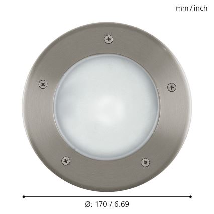 EGLO - Uppfartslampa för utomhusbruk 1xE27/15W/230V IP67