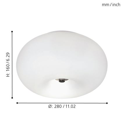 EGLO - Taklampa OPTICA 2xE27/60W diameter 28 cm