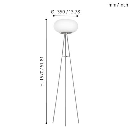 EGLO - Golvlampa OPTICA 2xE27/60W diameter 35 cm