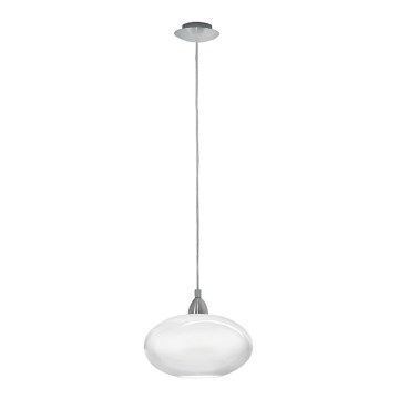 EGLO 87059 - Ljuskrona med snöre BRENDA 1xE27/60W opal Reservglas